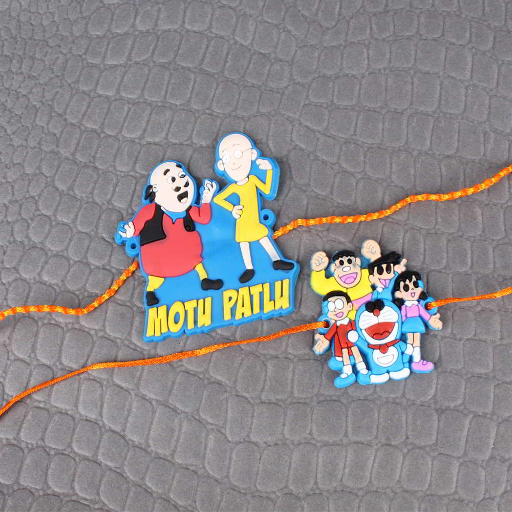 Motu Patlu with Doraemon Team Rakhi for Kids