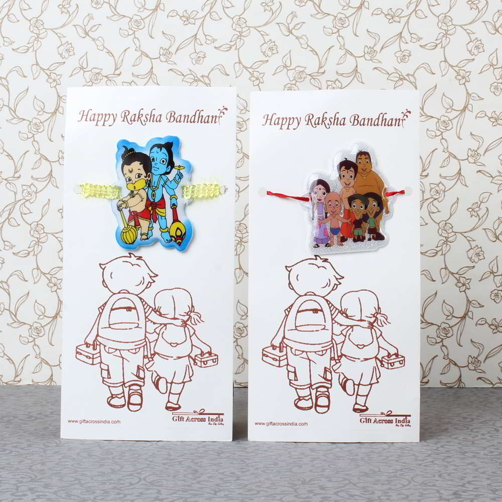 Bal Hanuman Krishna with Bheem Team Rakhi for Kids - UAE