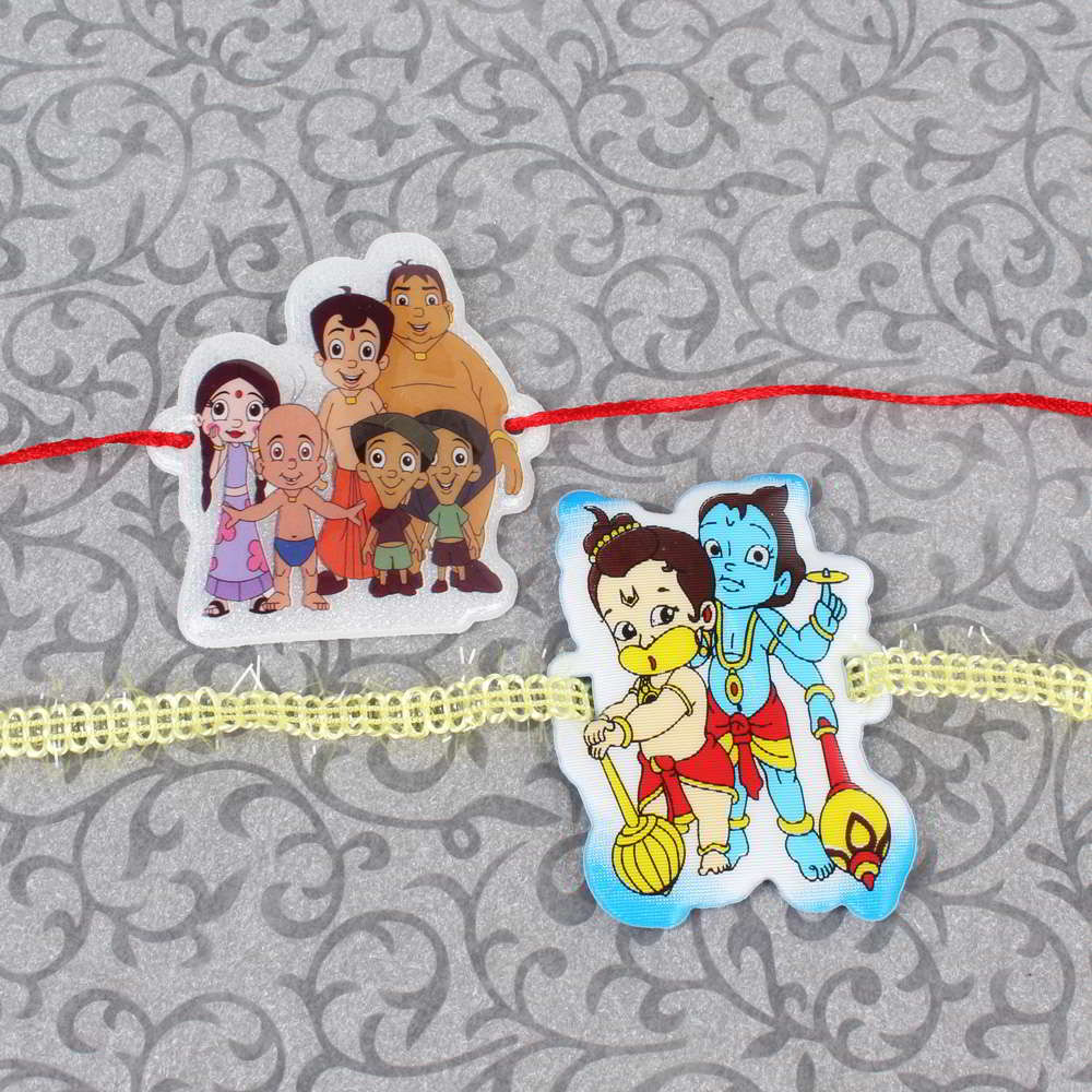 Bal Hanuman Krishna with Bheem Team Rakhi for Kids