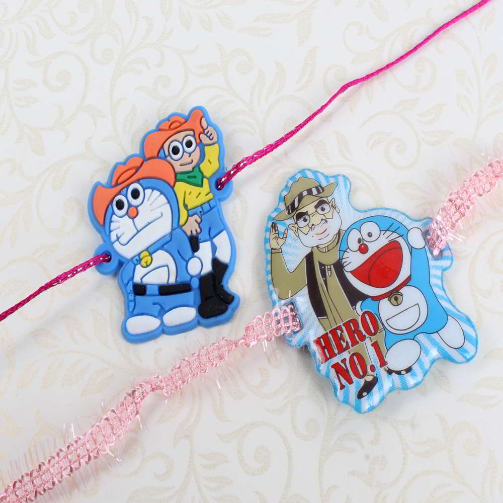 Doraemon with Modi and Nobita Rakhi for Kids