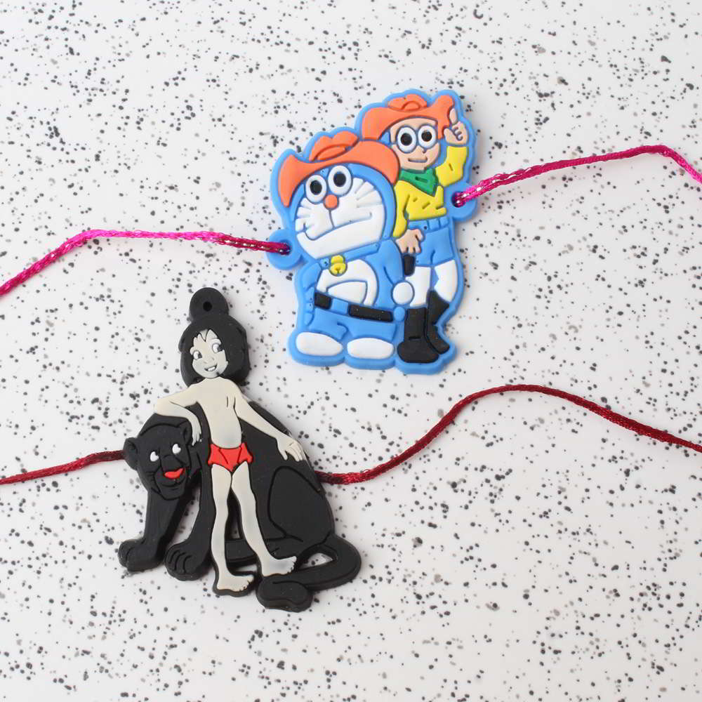 Mowgli with Nobita Doraemon Rakhi for Kids