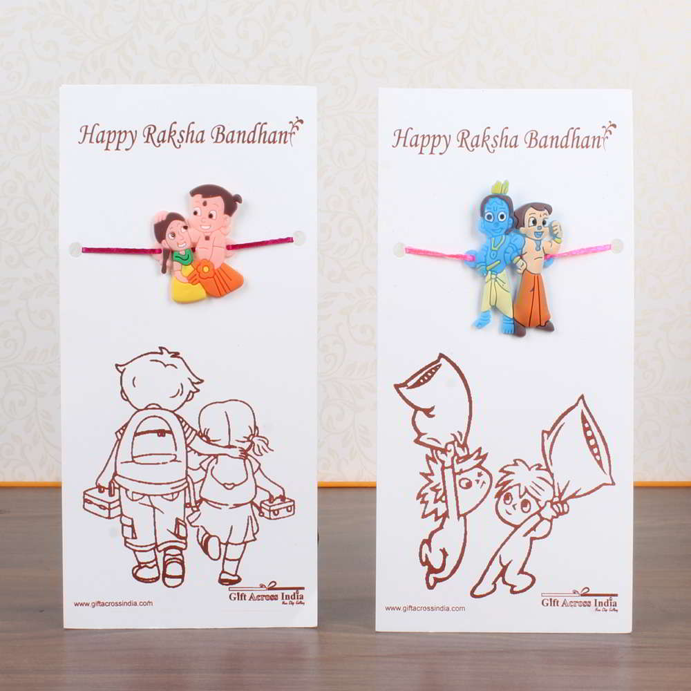 Two Cartoon Characters Rakhi for Kids-USA
