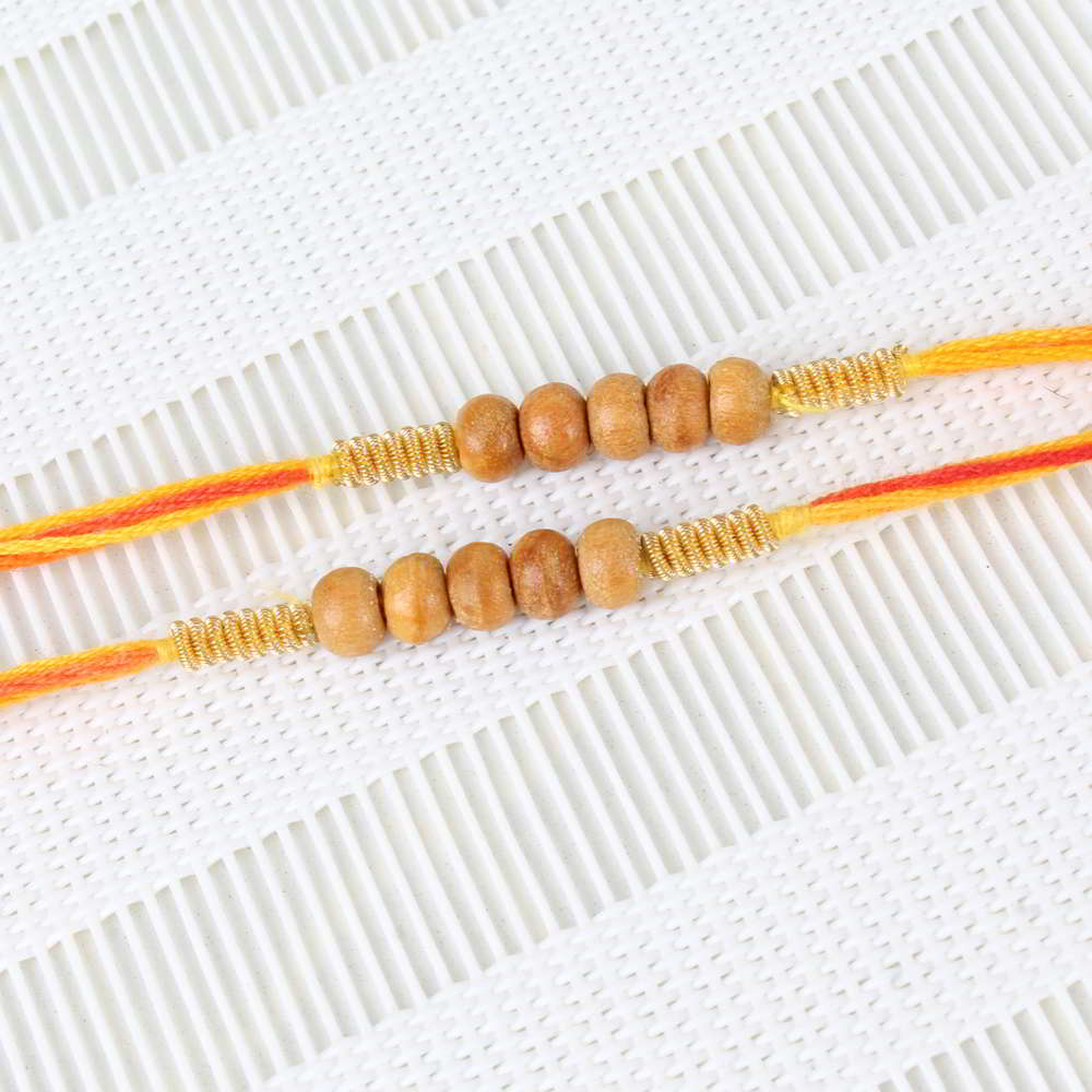 Wonderful Wooden Beads Two Rakhis