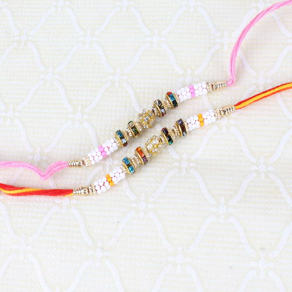 Double Diamond and Beads Rakhi