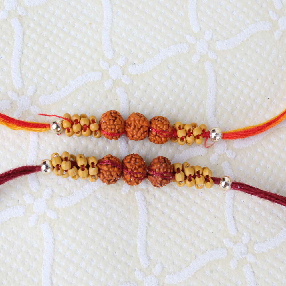 Two Rudraksha Rakhi for Bother