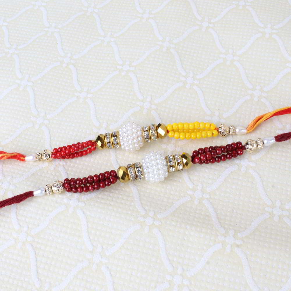 Two Rakhi of Colorful Small Beads