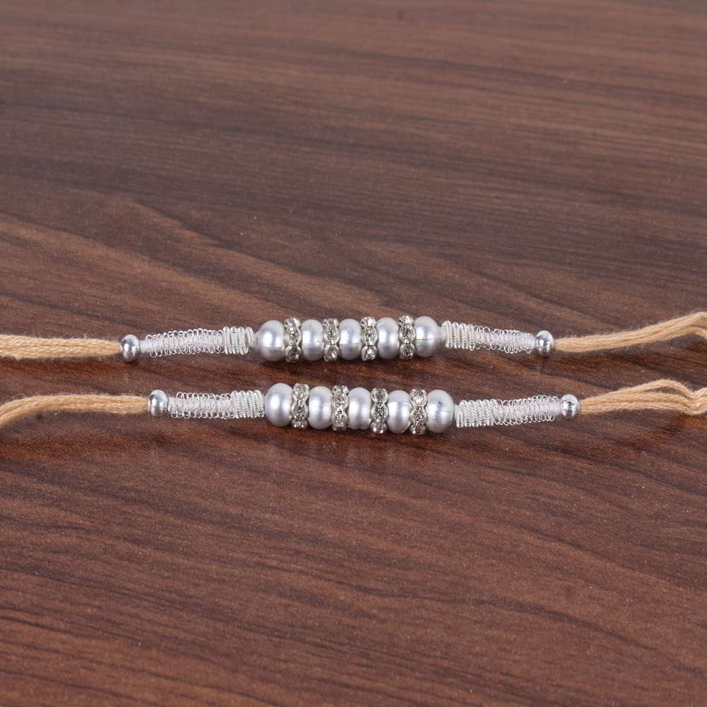 Silver Double Attractive Rakhi for Brother