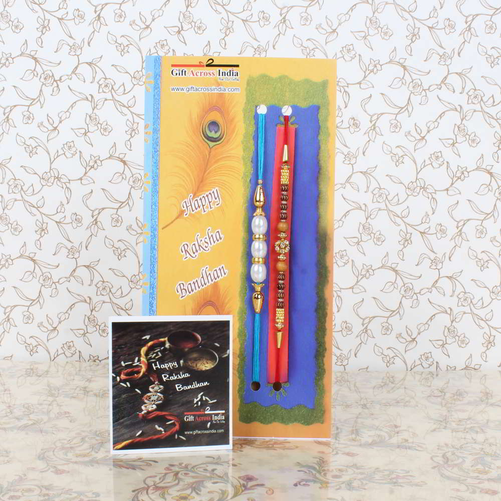 Alluring Beads Pack of Two Rakhi