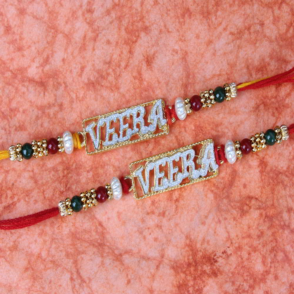 Designer Two Veera Rakhi for Brother - Australia