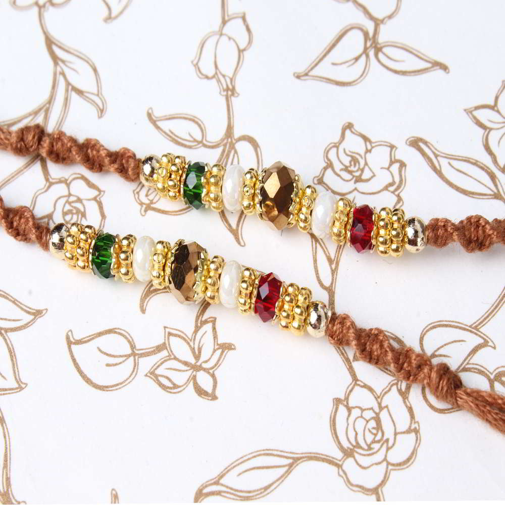 Set of Two Fancy Beads Rakhi