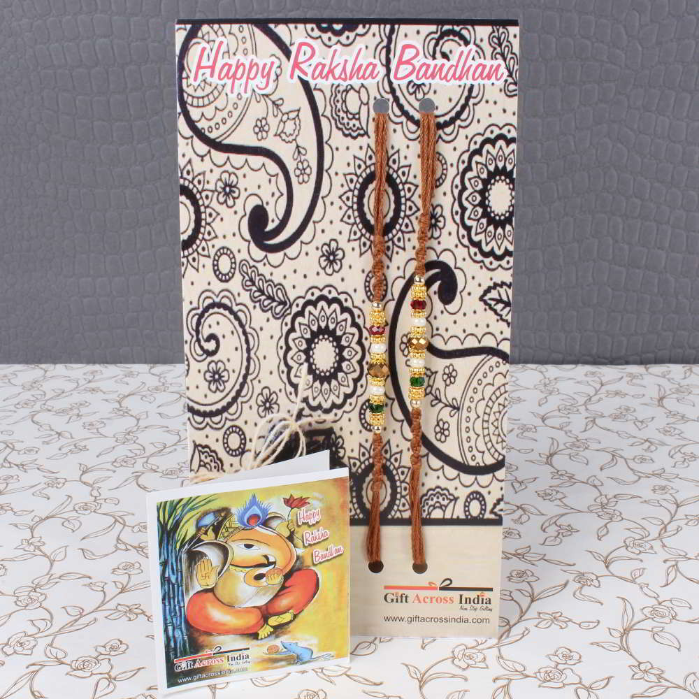 Set of Two Fancy Beads Rakhi