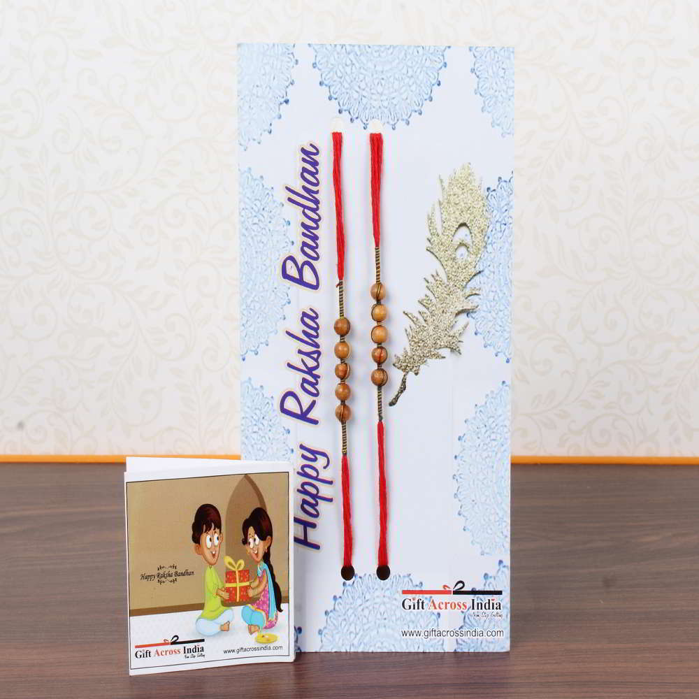 Fancy Duo Wooden Rakhi