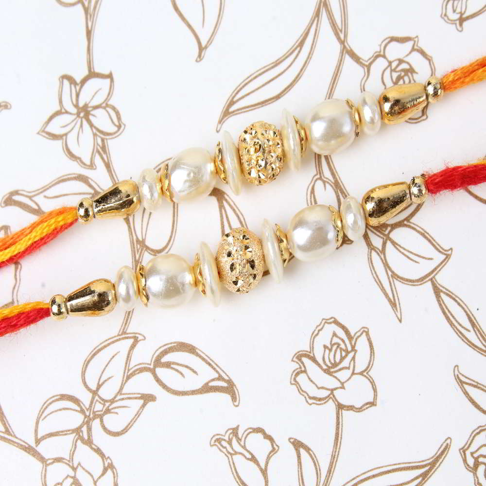 Duo Fancy Pearl Rakhi for Brother