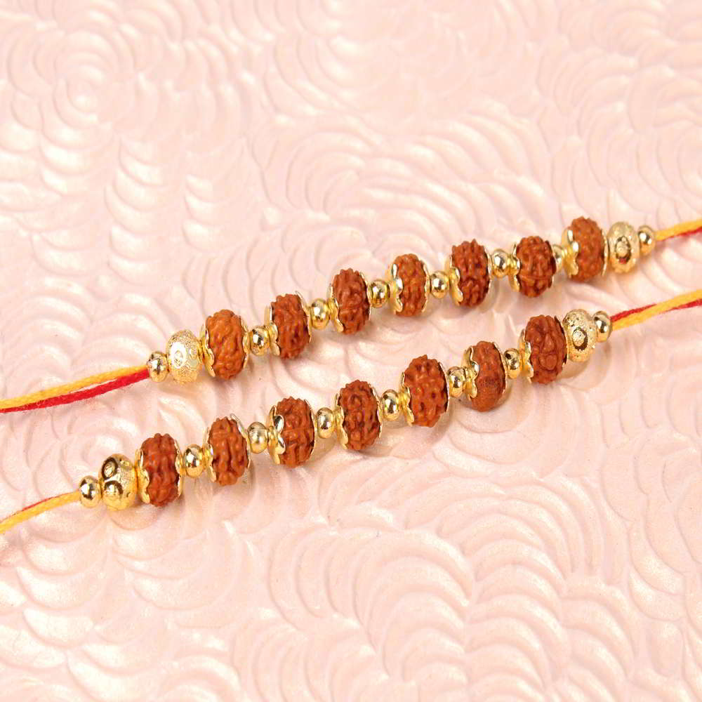 Couple of Rudraksha Beads Rakhi - Australia