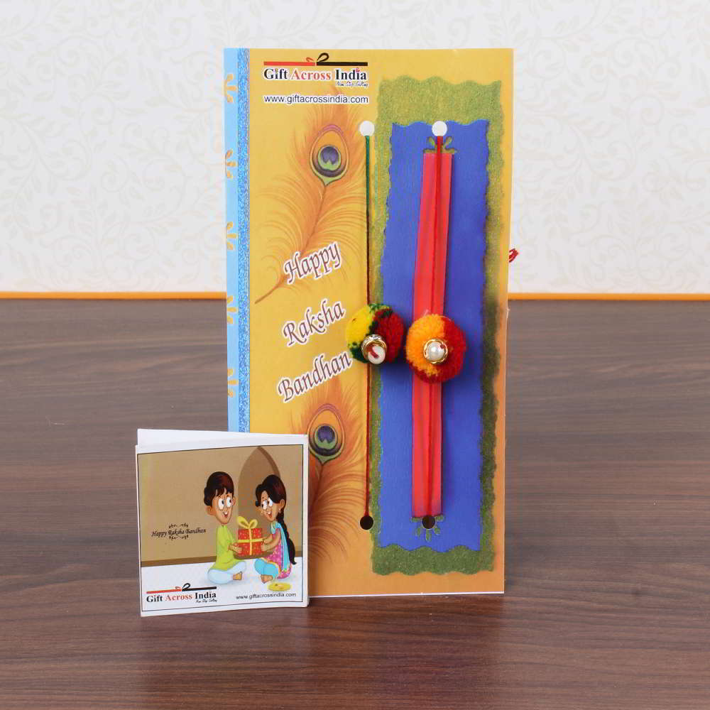 Multicolor Gonda Rakhi Combo