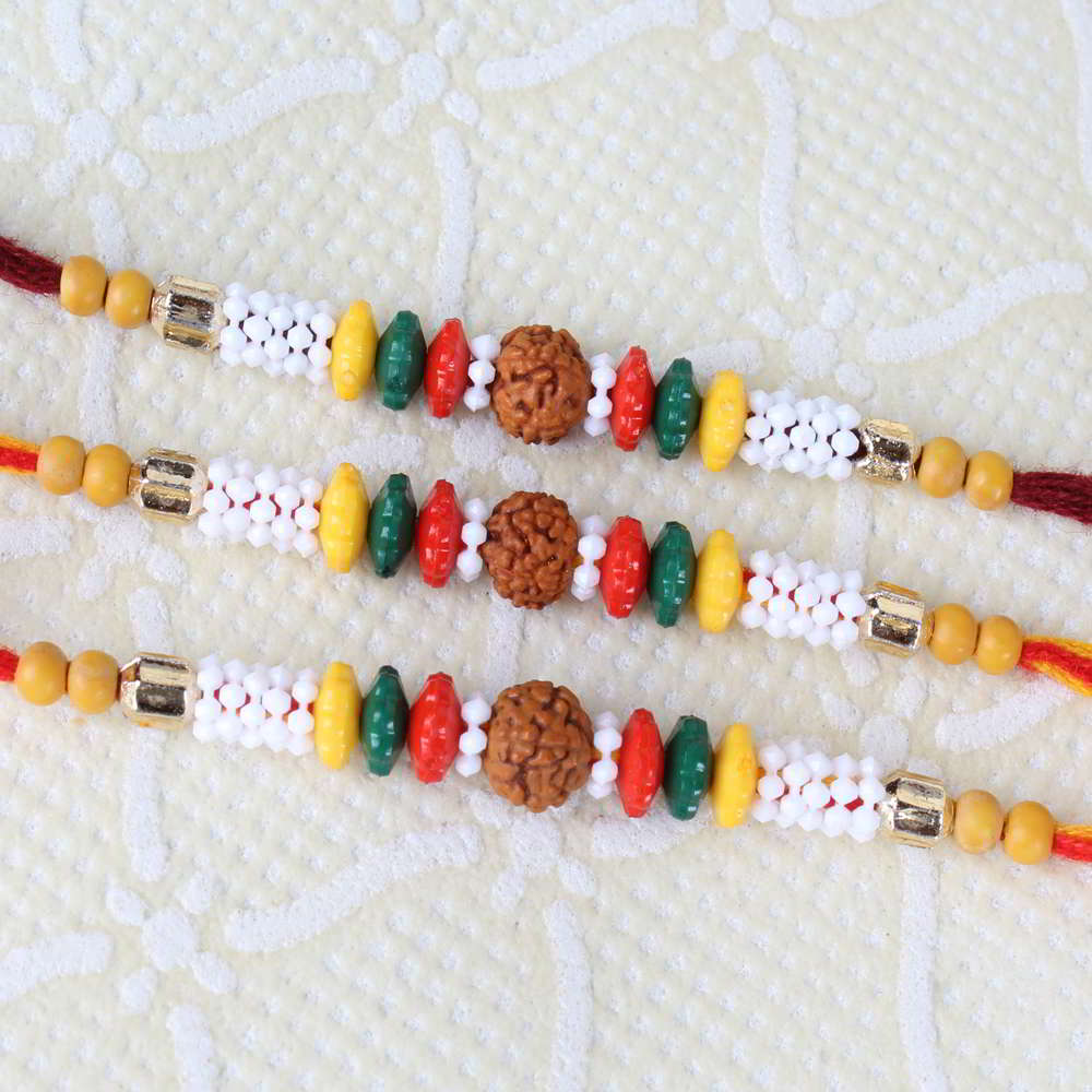 Trio Rudraksha Mauli Rakhi