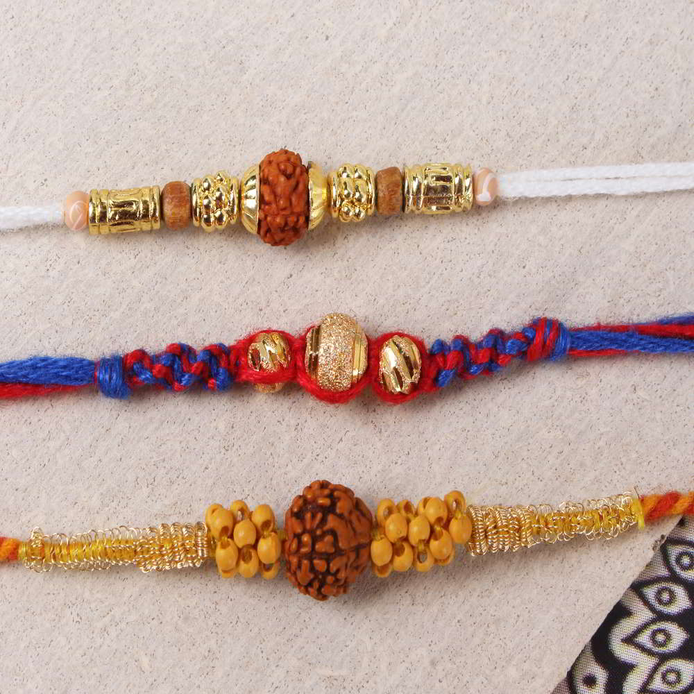 Pack of Three Striking Rakhi Set