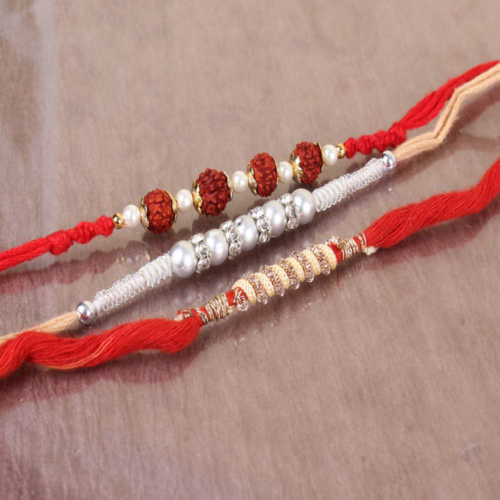 Alluring Pack of Three Rakhi Set - Australia