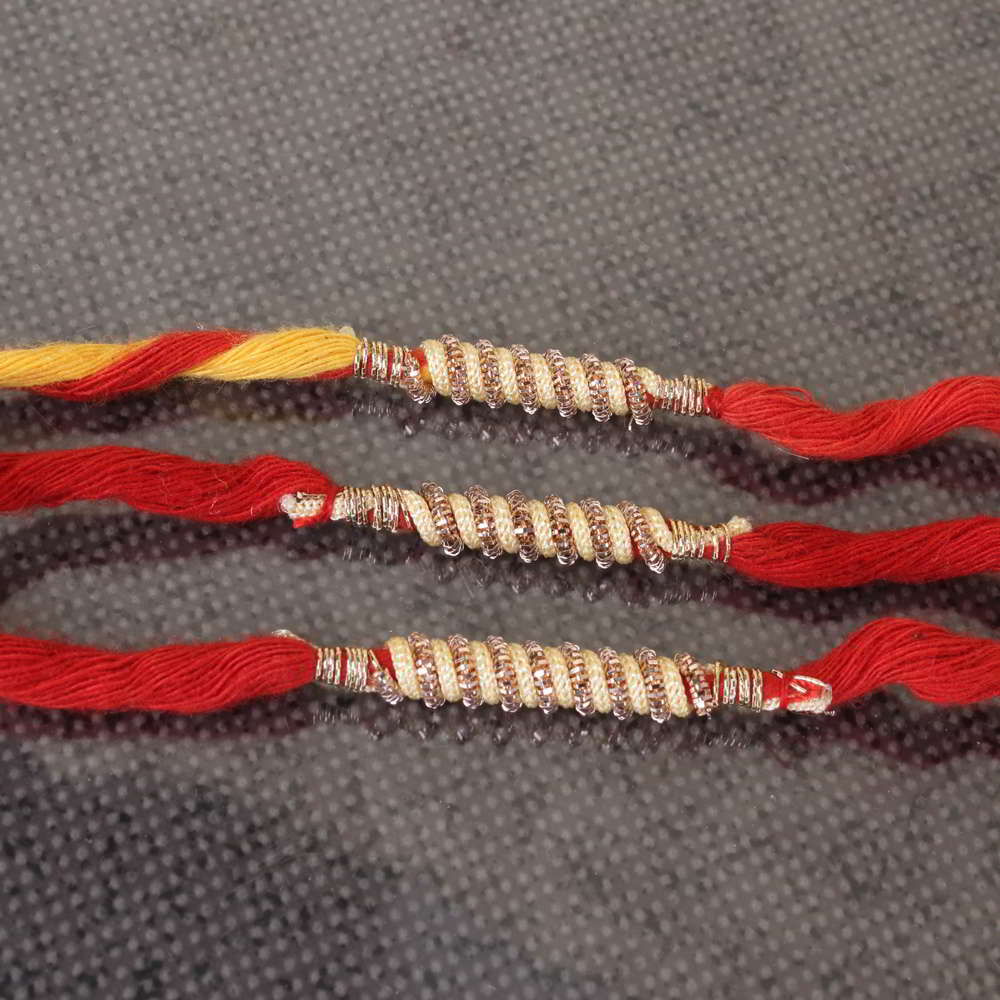 Pack of Three Zardosi Rakhis