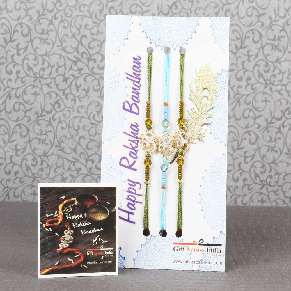 Set of Three Om Rakhi Sets