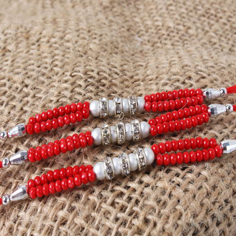 Spectacular Three Set of Colorful Beads Rakhis