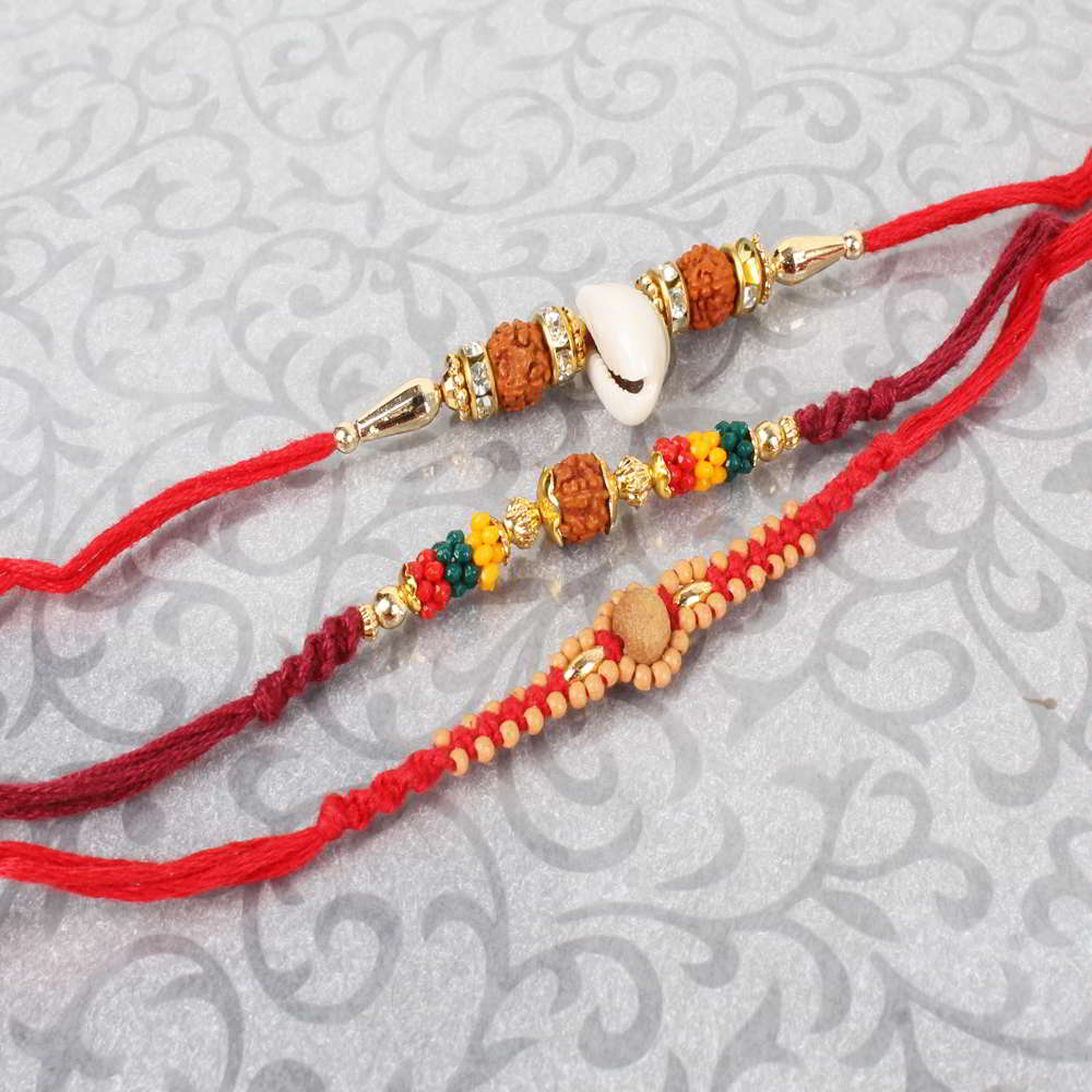 Traditional Set of Three Rakhi - Australia