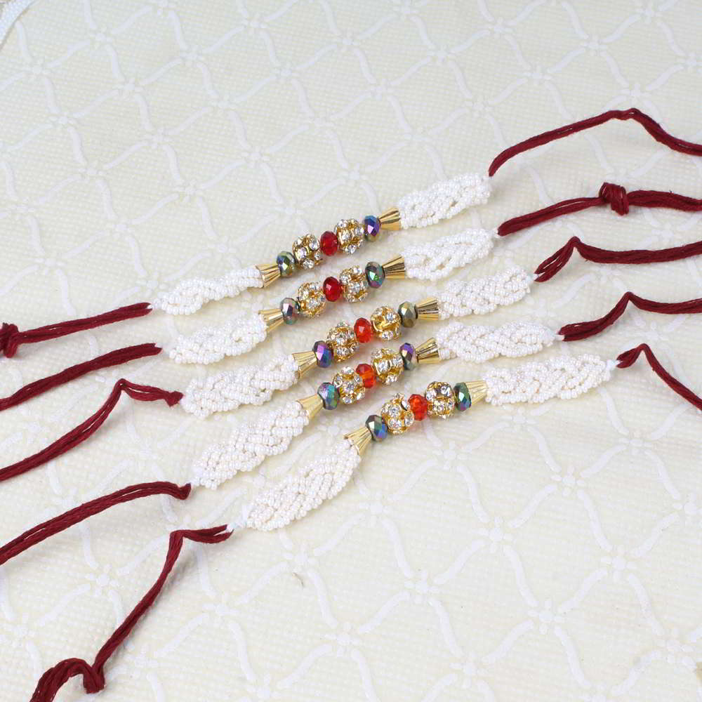 Set of Five Moti Rakhi