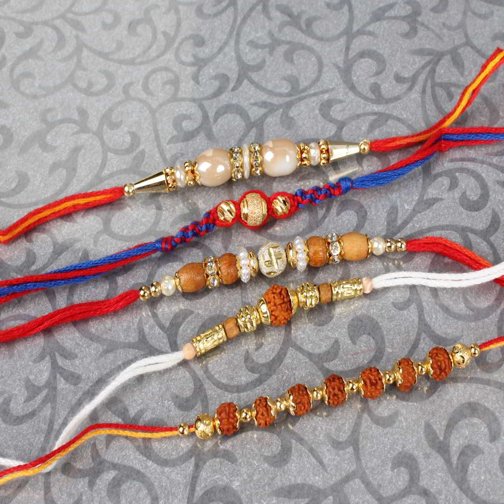 Classic Designer Rakhi Set of Five