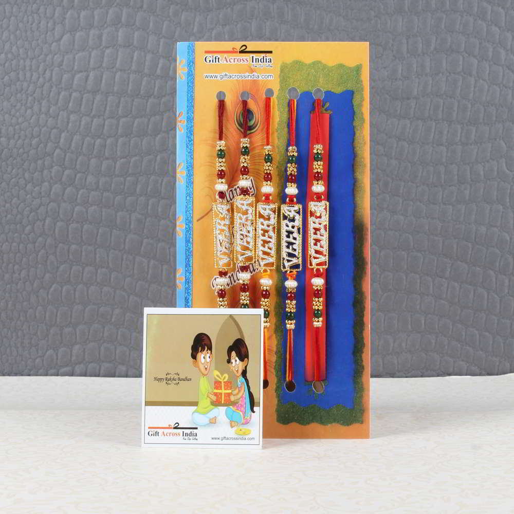 Auspicious Five Veera Rakhi Set