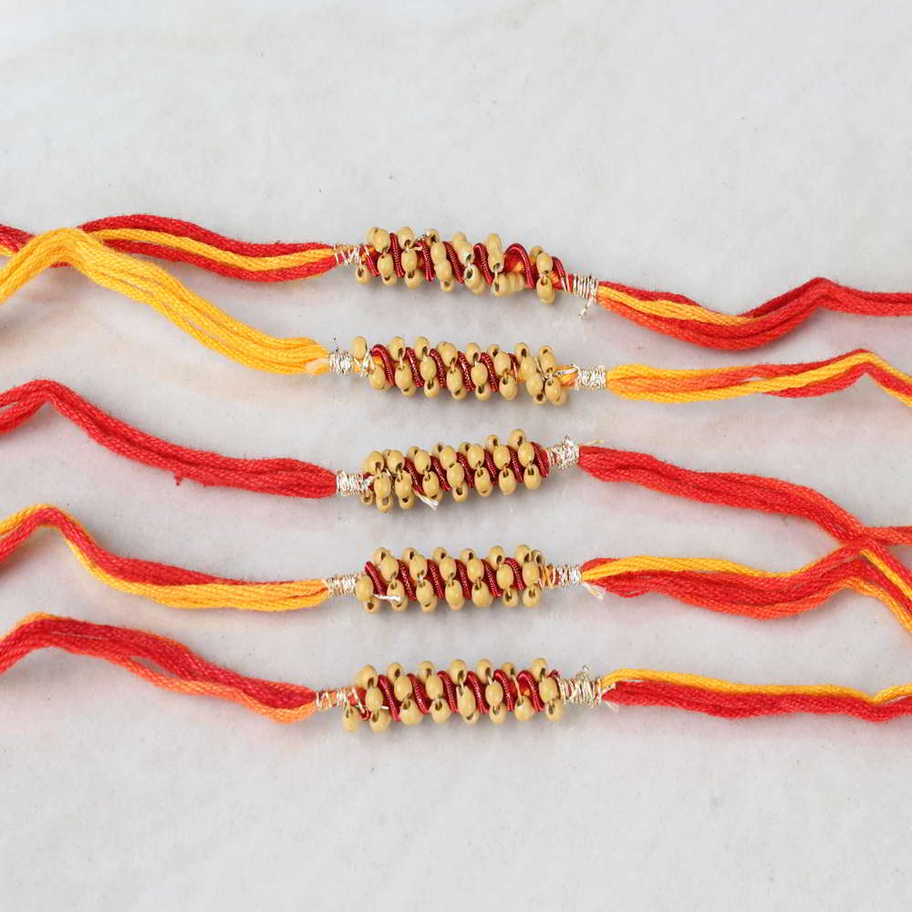 Tiny Beads Rakhi Bundle of Five