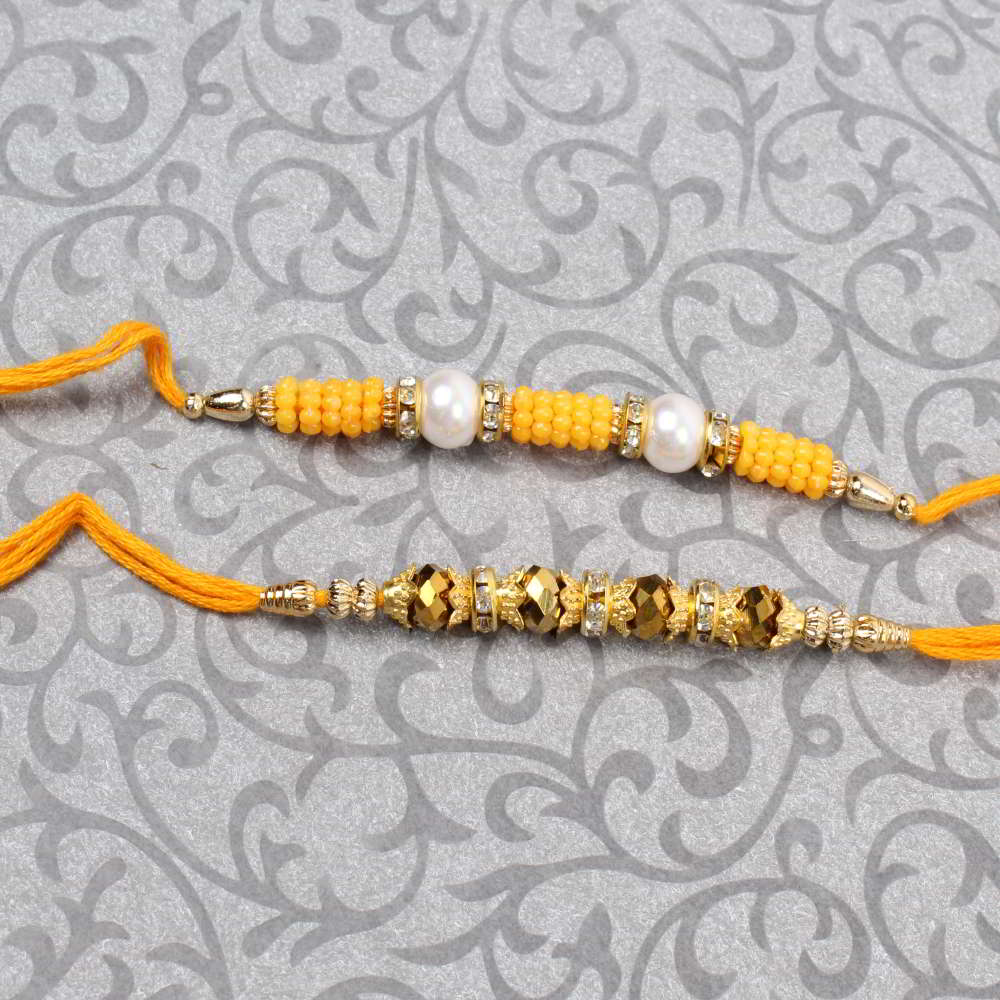 Beautiful Set of Two Rakhi Online