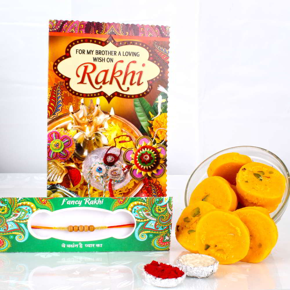 Rakhi with Kesar Peda - Canada