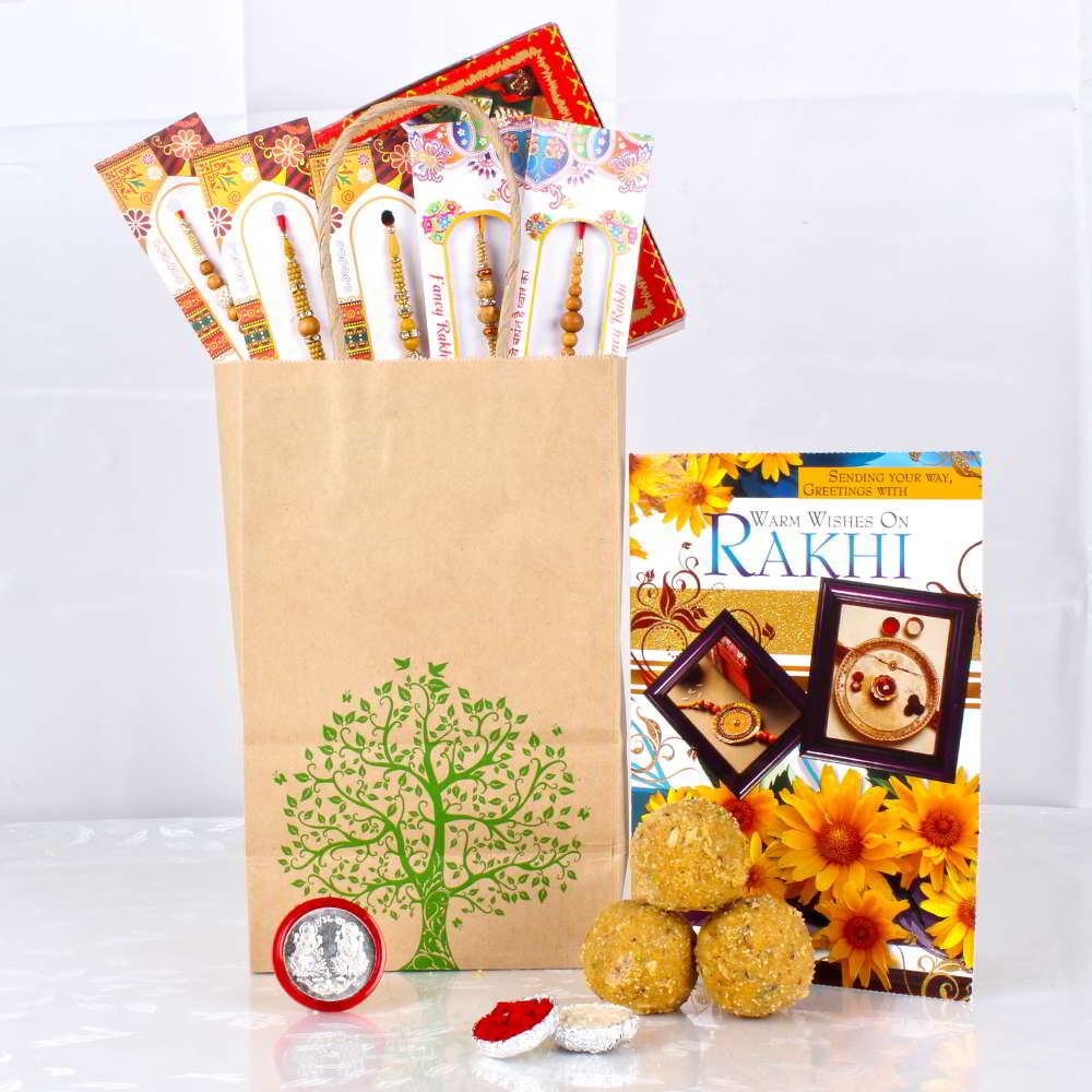 Rakhi Gifts Goodies Bag For Brothers-Worldwide
