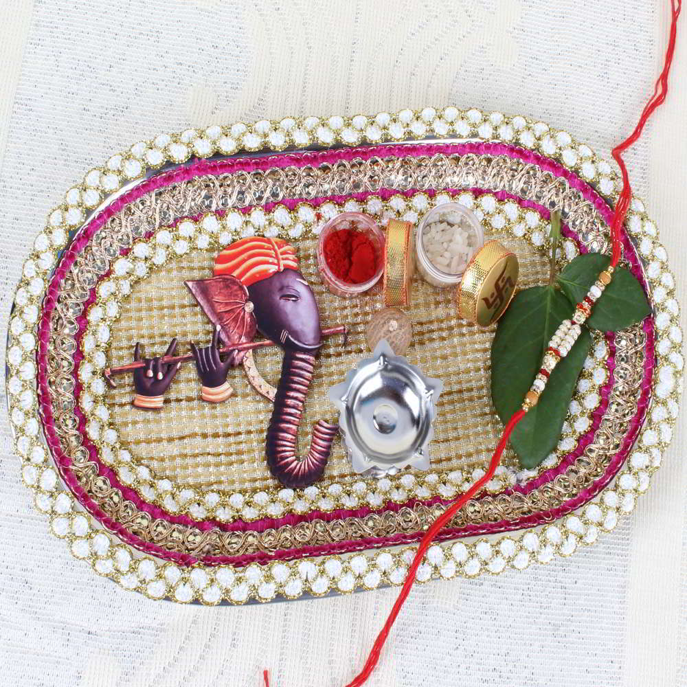 Rakhi with Ganesha Puja Thali - Australia