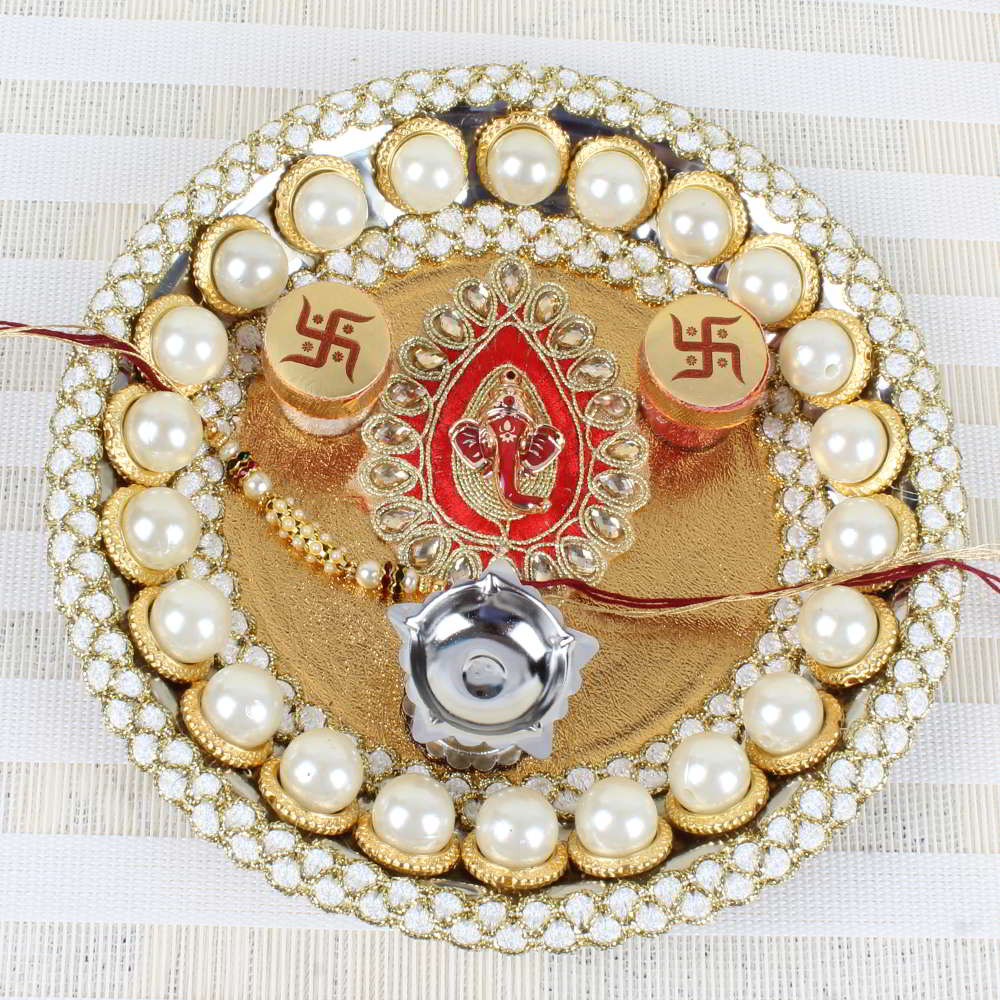 Pearl Ganesha Puja Thali