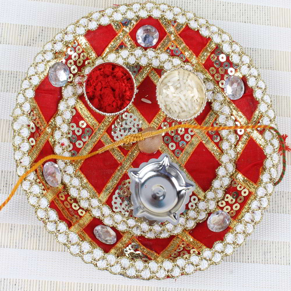 Traditional Rakhi Puja Thali Online