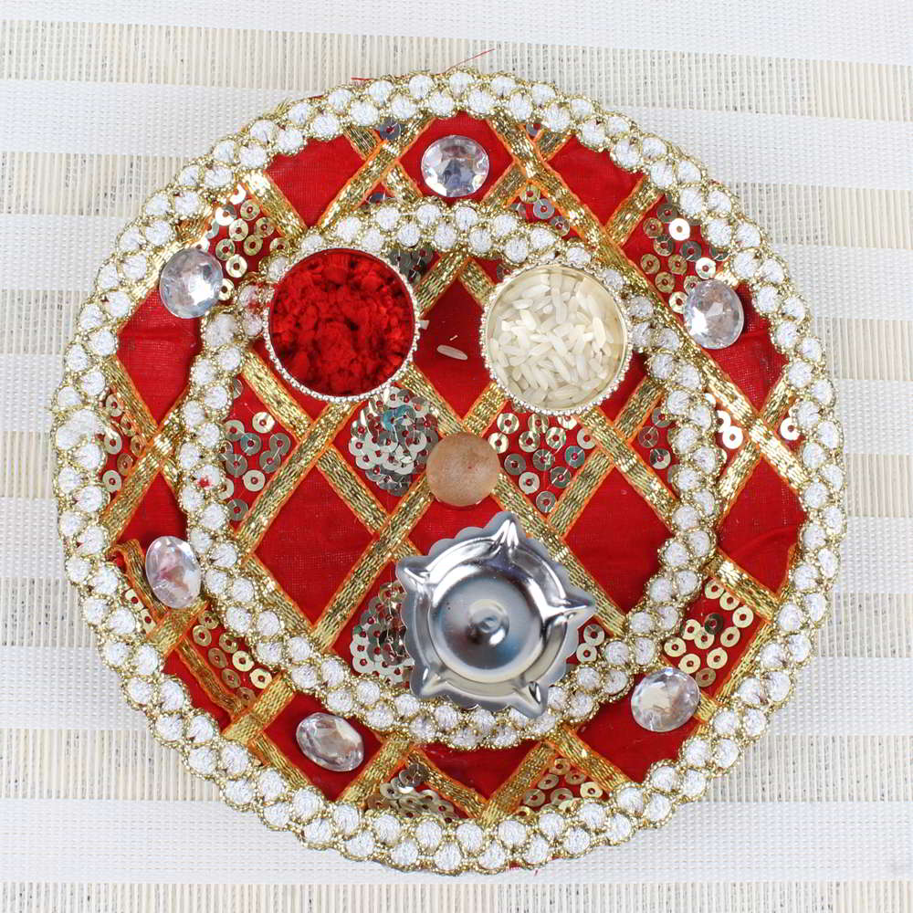 Traditional Rakhi Puja Thali Online