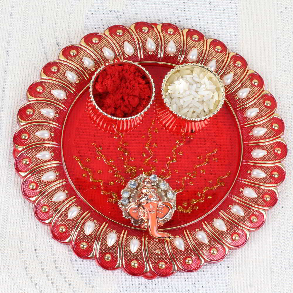 Special Puja Thali with Rakhi