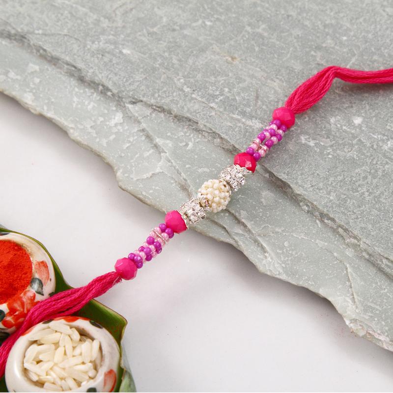 Classy Pink Rakhi Thread