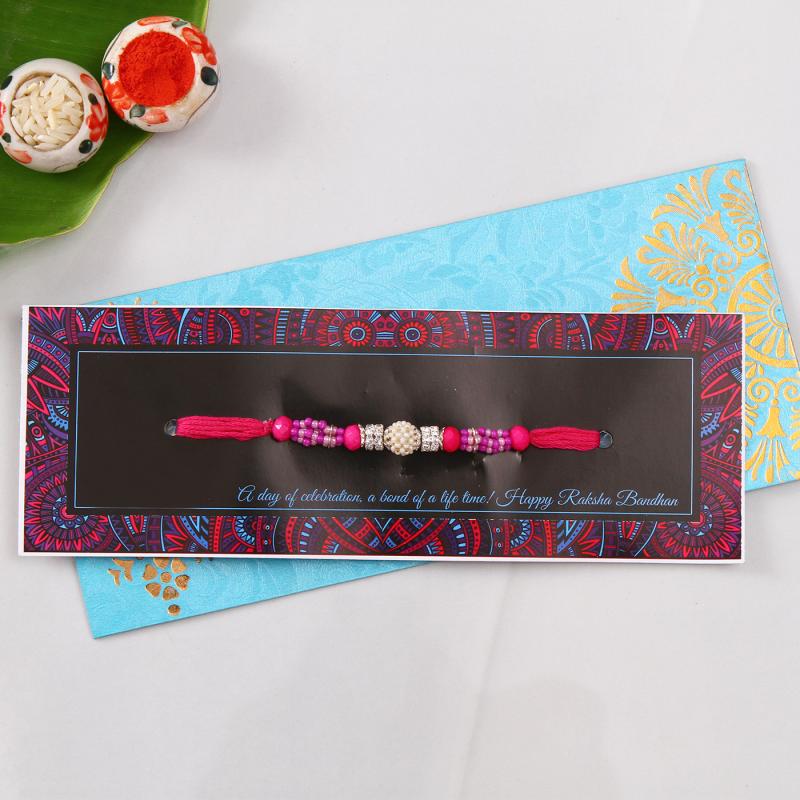 Classy Pink Rakhi Thread