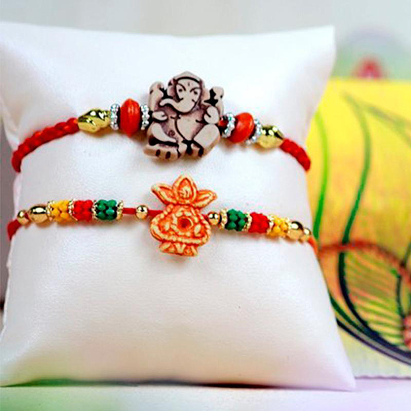 Ganesha Kalash Rakhi Set