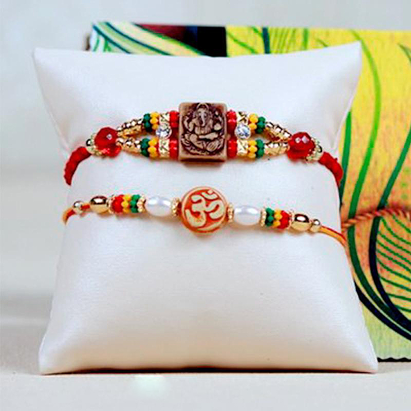 Ganesha OM Rakhi Set