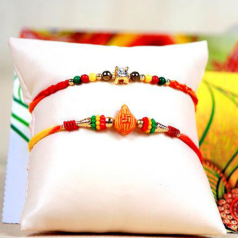 Kalash Stone Rakhi Set