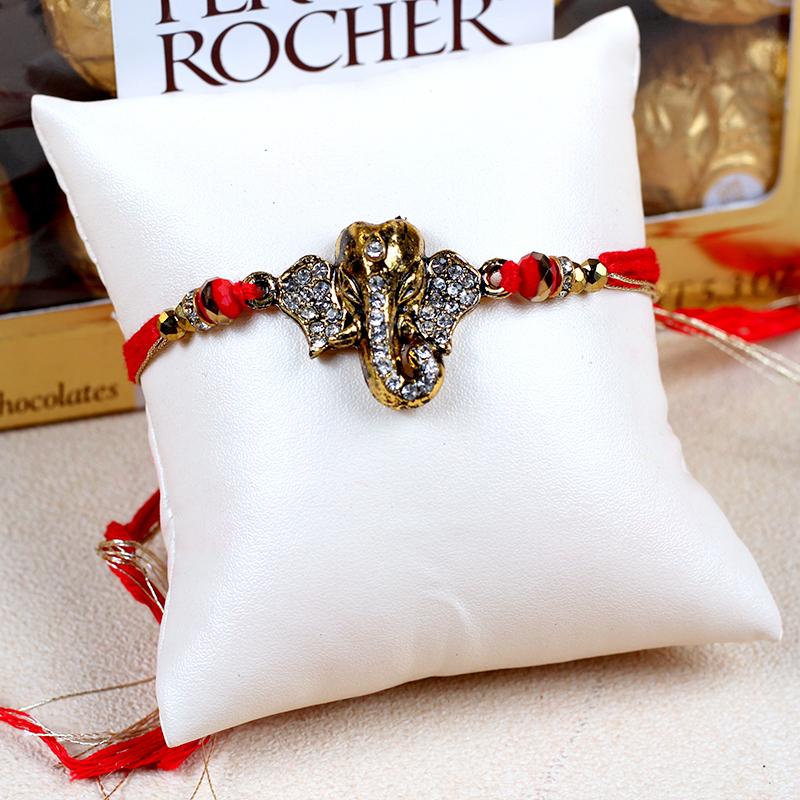 Antique Rakhi with Ferrero Rochers