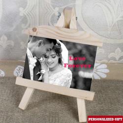 Personalized Bar Accessories - Personalized photo Wooden Easels Frame