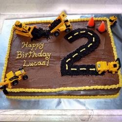 Engineers Cake - Chocolate Road Construction Cake