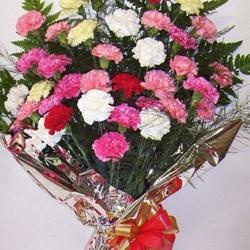 Wedding Flowers - Rainbow Carnation Bouquet