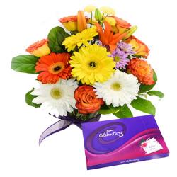 Assorted Flowers - Mix Floral Bouquet with Celebration Pack
