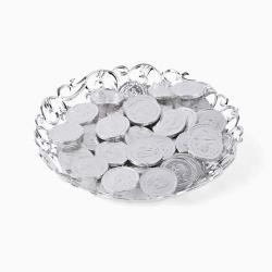 Chocolates for Him - Glittering Silver Coin Chocolates Tray