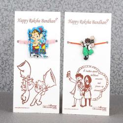 Rakhi by Person - Combo of Two Cartoon Characters Rakhi for Kids